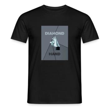 Diamond Hand - Männer T-Shirt - Schwarz - Vorne - AI Model Male 178 light (178cm)