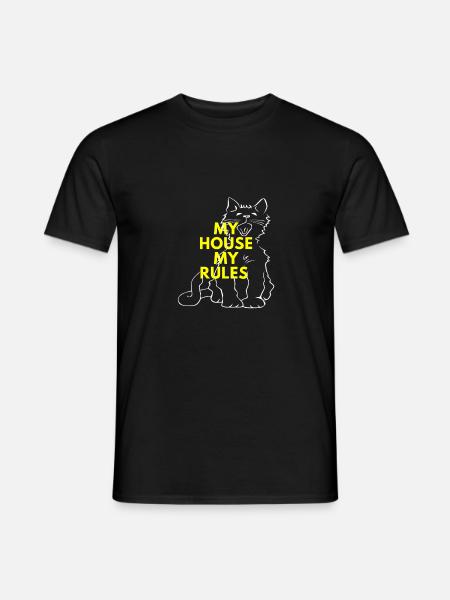 Mein Haus meine Regeln - T-shirt herr - svart