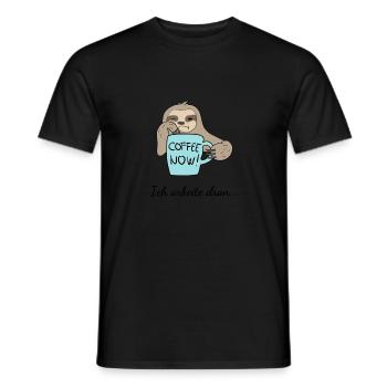 Faultier - Ich arbeite dran... - Männer T-Shirt - Schwarz - Vorne - AI Model Male 178 light (178cm)