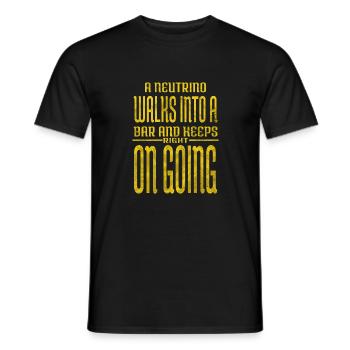 astrophysics bday conspiracy humor believe - Men's T-Shirt - black - Front - AI Model Male 178 light (178cm)