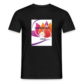 UNE MAGNIFIQUE JOURNEE A PARTAGER - T-shirt homme - noir - Devant - AI Model Male 178 light (178cm)