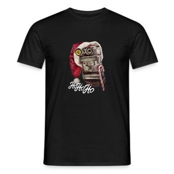 HoHoHo Autoteile mit Weihnachtsmütze - Männer T-Shirt - Schwarz - Vorne - AI Model Male 178 light (178cm)