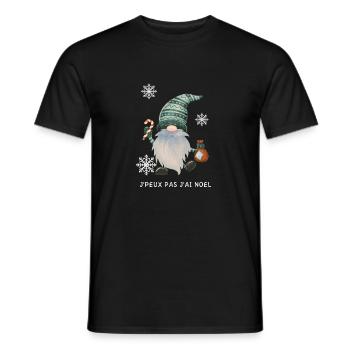 J'peux pas j 'ai NOEL - T-shirt homme - noir - Devant - AI Model Male 178 light (178cm)