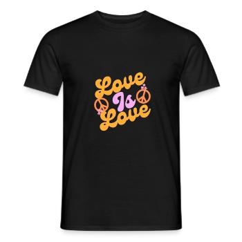 L’amour est l’amour - T-shirt homme - noir - Devant - AI Model Male 178 light (178cm)