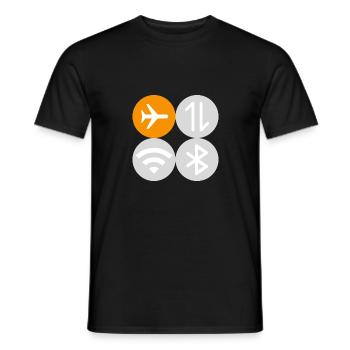 Quick Menu Flight Mode - Men's T-Shirt - black - Front - AI Model Male 178 light (178cm)