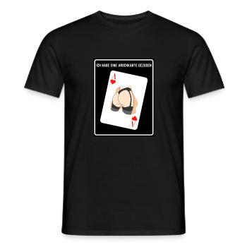 Ich habe eine Arschkarte gezogen.Herz - Männer T-Shirt - Schwarz - Vorne - AI Model Male 178 light (178cm)