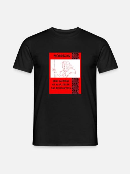 MÓRRÍGAN, IRISCHE KRIEGSGÖTTIN - Männer T-Shirt - Schwarz
