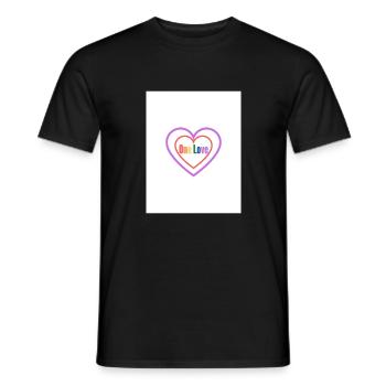 One Love - Männer T-Shirt - Schwarz - Vorne - AI Model Male 178 light (178cm)