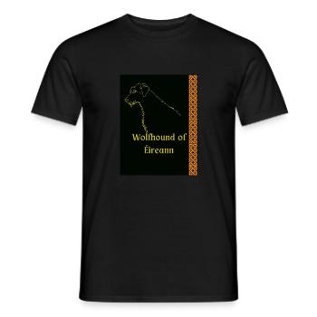 Wolfshund von Éireann. - Männer T-Shirt - Schwarz - Vorne - AI Model Male 178 light (178cm)