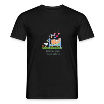 I love mamma - Men's T-Shirt - black - Front - AI Model Male 178 light (178cm)