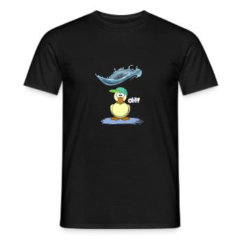 Entensplash - Männer T-Shirt - Schwarz - Vorne - AI Model Male 178 light (178cm)