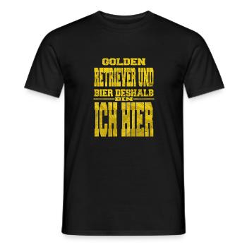 tier lustiger spruch brauen bachhund bier - Männer T-Shirt - Schwarz - Vorne - AI Model Male 178 light (178cm)