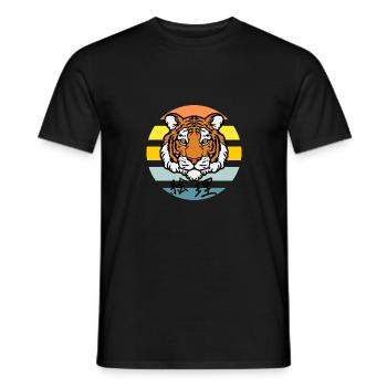 Tiger #4 - Männer T-Shirt - Schwarz - Vorne - AI Model Male 178 light (178cm)