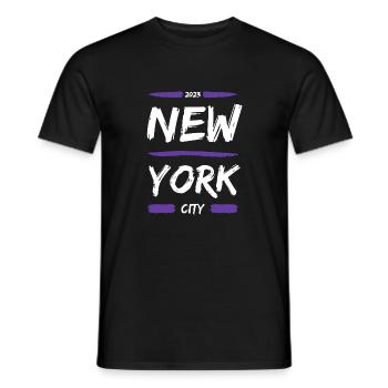 New York 2023 - T-shirt homme - noir - Devant - AI Model Male 178 light (178cm)