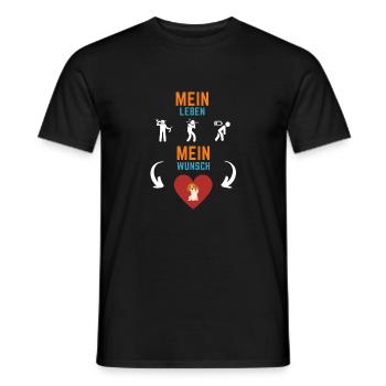 Mein Leben Mein Wunsch - Männer T-Shirt - Schwarz - Vorne - AI Model Male 178 light (178cm)
