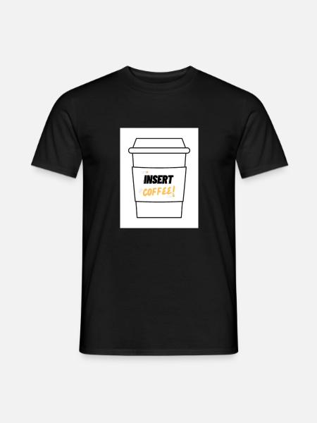 Insert Coffee Label LSHYBW - Men's T-Shirt - black