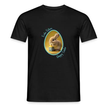 Frohe Ostern | Osterhäschen | Osterhase - Männer T-Shirt - Schwarz - Vorne - AI Model Male 178 light (178cm)