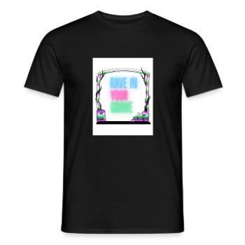 Rave in your grave - Männer T-Shirt - Schwarz - Vorne - AI Model Male 178 light (178cm)