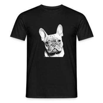 Chiens bouledogue chien propriétaire de chien propriétaire de chien propriétaire de chien - T-shirt homme - noir - Devant - AI Model Male 178 light (178cm)