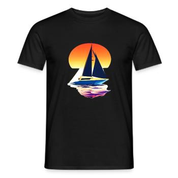 Sailing Sailing Sailboat Sailing Ship Sailors - Men's T-Shirt - black - Front - AI Model Male 178 light (178cm)