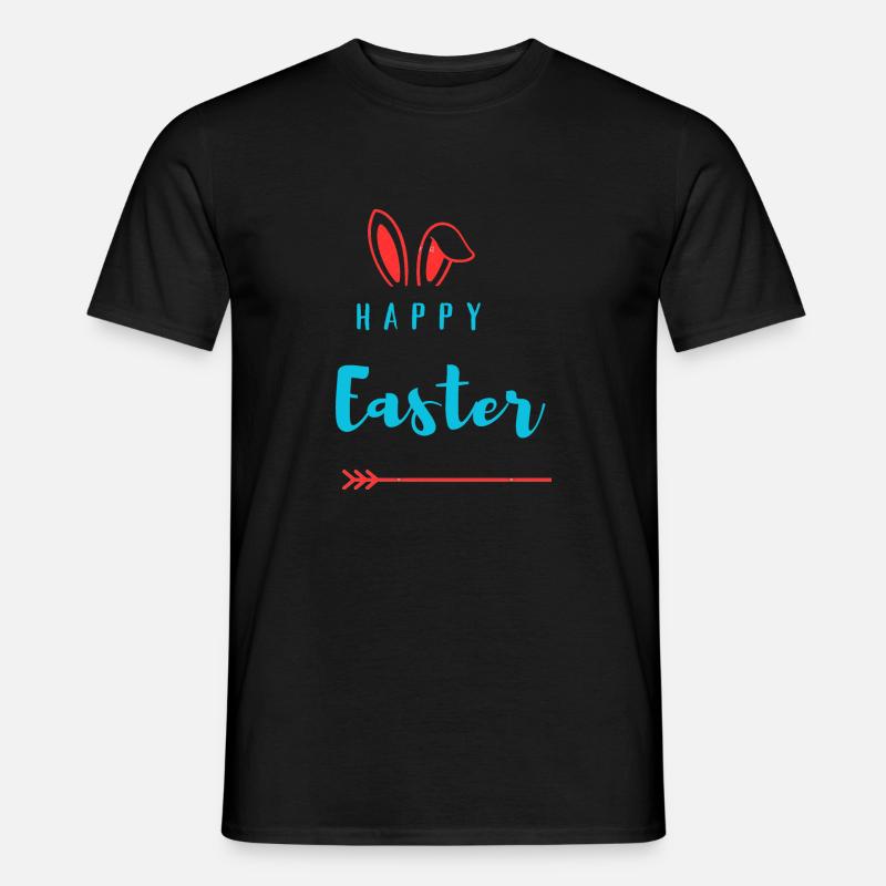 Happy Easter Bunny Easter Egg Hunt Squad Easter Wo - T-shirt homme - noir