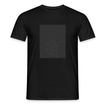 Oneline Pflanze - Männer T-Shirt - Schwarz - Vorne - AI Model Male 178 light (178cm)