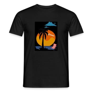 summer - Männer T-Shirt - Schwarz - Vorne - AI Model Male 178 light (178cm)