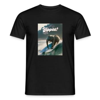 Hurra! - Männer T-Shirt - Schwarz - Vorne - AI Model Male 178 light (178cm)