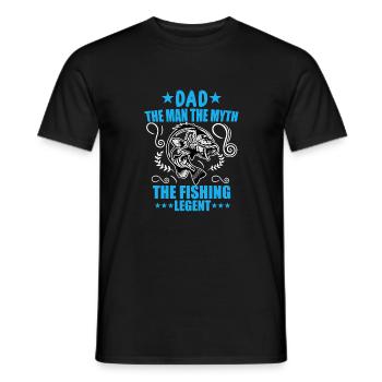 Dad The Man The Myth The Fishing Legend - Men's T-Shirt - black - Front - AI Model Male 178 light (178cm)