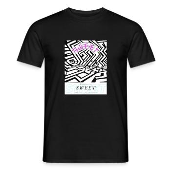 丂山乇乇ㄒ-sweet - Men's T-Shirt - black - Front - AI Model Male 178 light (178cm)