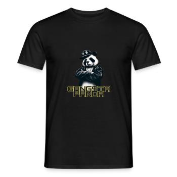 PANDA GANGSTA10 - T-shirt homme - noir - Devant - AI Model Male 178 light (178cm)