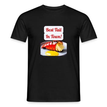 Drôle de conception de homard « Meilleure queue en ville! » - T-shirt homme - noir - Devant - AI Model Male 178 light (178cm)