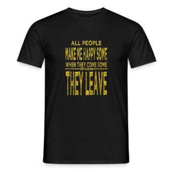 coffee mug cool joke happy awesome funny humor - Männer T-Shirt - Schwarz - Vorne - AI Model Male 178 light (178cm)