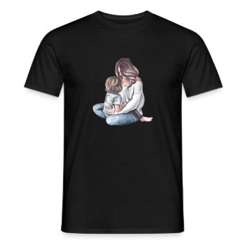 Mutter und Kind - Männer T-Shirt - Schwarz - Vorne - AI Model Male 178 light (178cm)