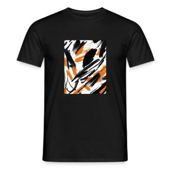 Modernes Pinseldesign - Männer T-Shirt - Schwarz - Vorne - AI Model Male 178 light (178cm)