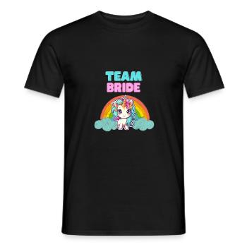 Conception de licorne « Team Bride » - T-shirt homme - noir - Devant - AI Model Male 178 light (178cm)