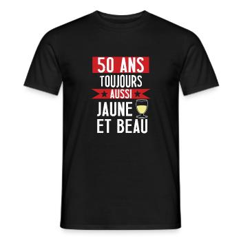 50 ans cadeau anniversaire homme humour beauf - T-shirt homme - noir - Devant - AI Model Male 178 light (178cm)