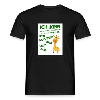 DICKSCHÄDEL - Männer T-Shirt - Schwarz - Vorne - AI Model Male 178 light (178cm)