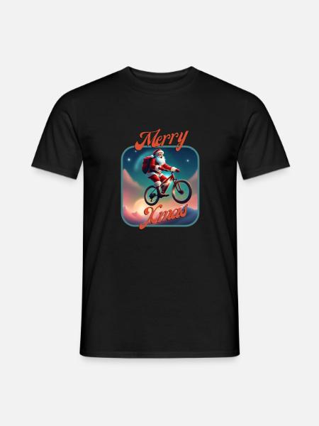 Santa Bike - Männer T-Shirt - Schwarz