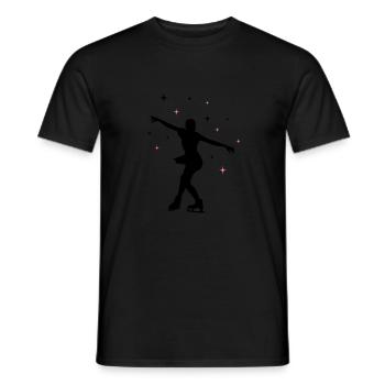 Patineur sur glace Patinage sur glace 02 - T-shirt homme - noir - Devant - AI Model Male 178 light (178cm)