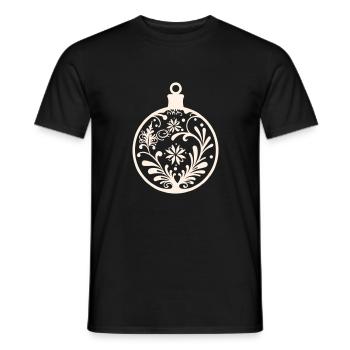 Christmas bauble decor - Men's T-Shirt - black - Front - AI Model Male 178 light (178cm)