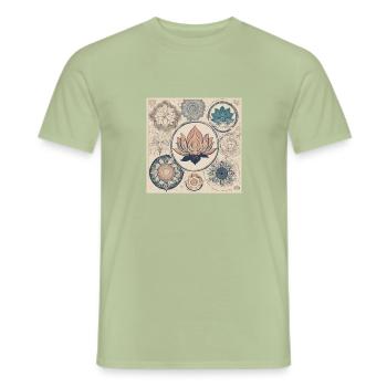 Ewige Blüte - Männer T-Shirt - Sage - Vorne - AI Model Male 178 light (178cm)