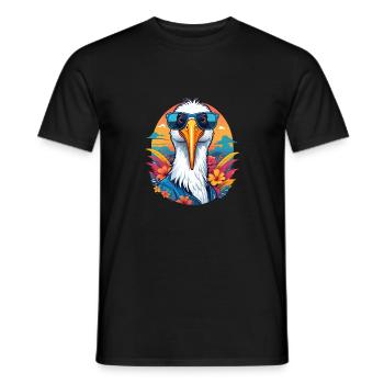 Cigogne - T-shirt homme - noir - Devant - AI Model Male 178 light (178cm)