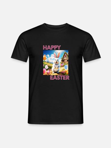 Frohe Ostern - Männer T-Shirt - Schwarz