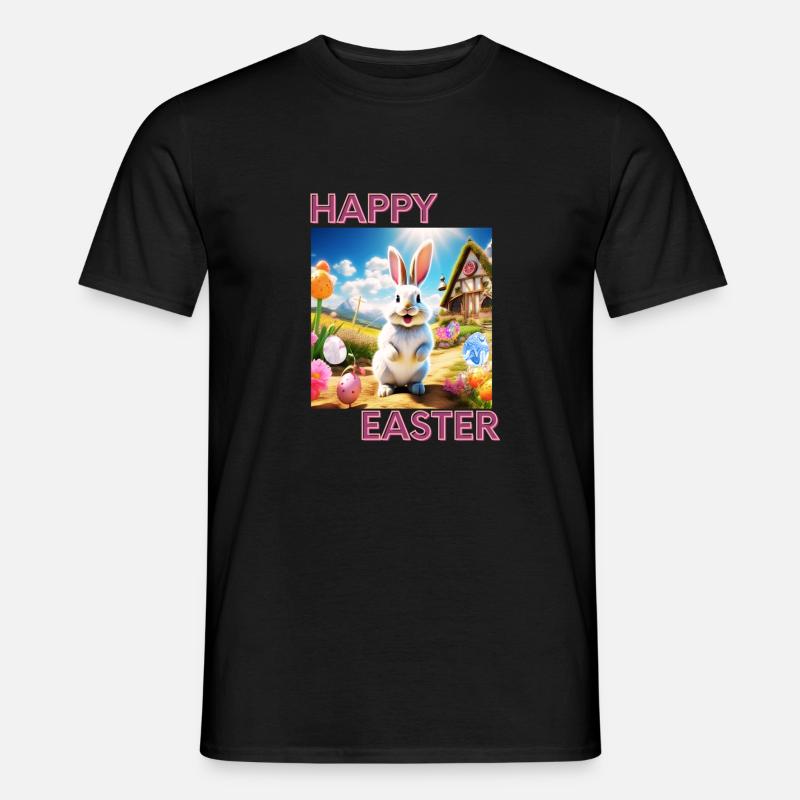 Frohe Ostern - Männer T-Shirt - Schwarz