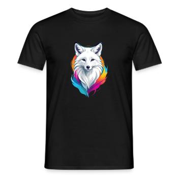 Arctic fox - Men's T-Shirt - black - Front - AI Model Male 178 light (178cm)