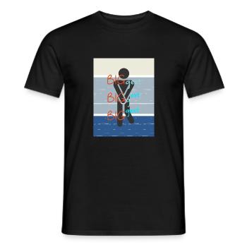 Plus. Le plus grand des plus grands. - T-shirt homme - noir - Devant - AI Model Male 178 light (178cm)