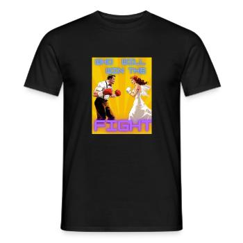 Weddingfight - Männer T-Shirt - Schwarz - Vorne - AI Model Male 178 light (178cm)