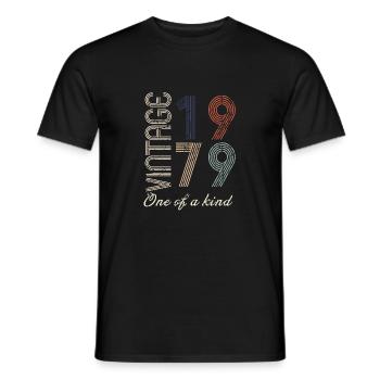 45th Anniversary 1979 - Vintage Retro Gift Idea - Men's T-Shirt - black - Front - AI Model Male 178 light (178cm)