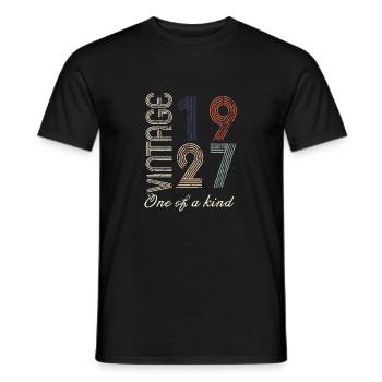 97th Birthday 1927 - Vintage Retro Gift Idea - Men's T-Shirt - black - Front - AI Model Male 178 light (178cm)